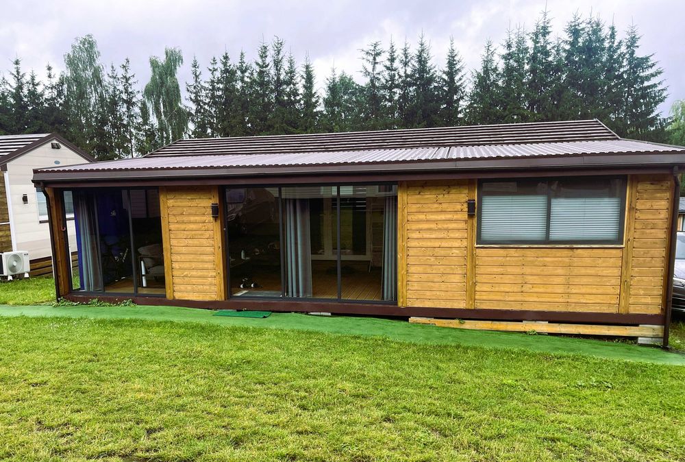 Domek mobilny z altaną 75 m² | Gotowy do użytkowania| Mazury Wierzba | Szlak Wielkich Jezior| Mikołajki