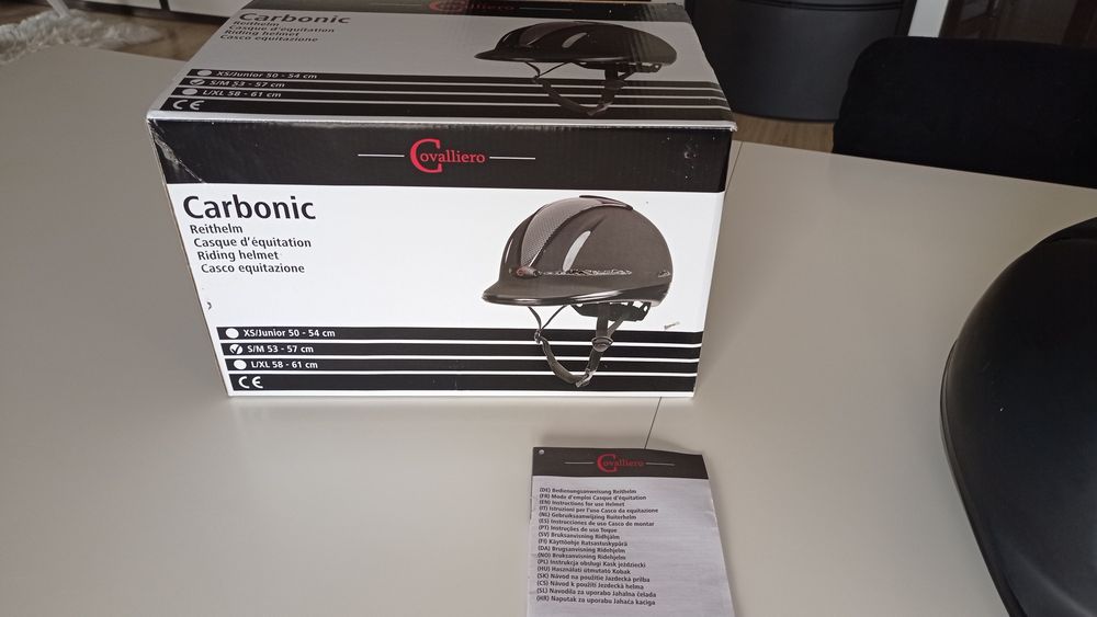 Kask jeździecki Carbonic, antracyt 53-57