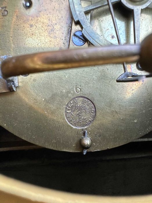 Бронзовий антикварний годинник камінний з канделябрами часы каминные