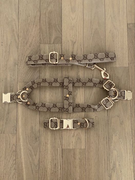 Nowy komplet: szelki + smycz + obroża dla psa S-XL