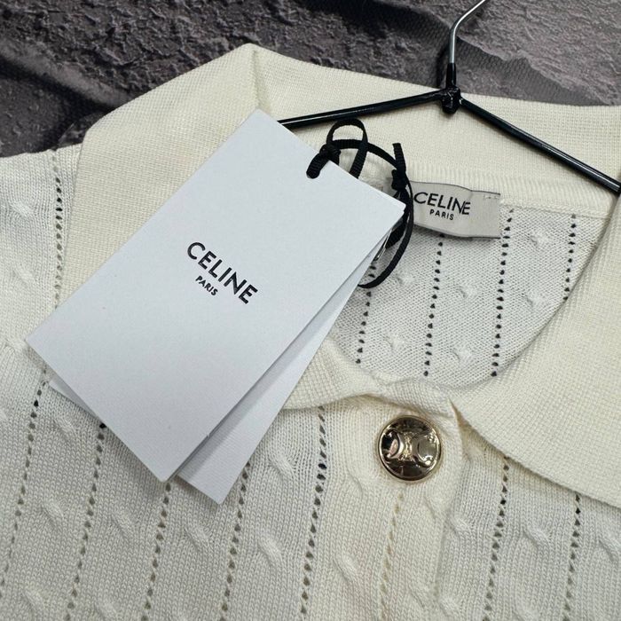ЦЕНА БЫЛА 4000!2025 Женский свитер CELINE вязка молочный люкс s M L XL