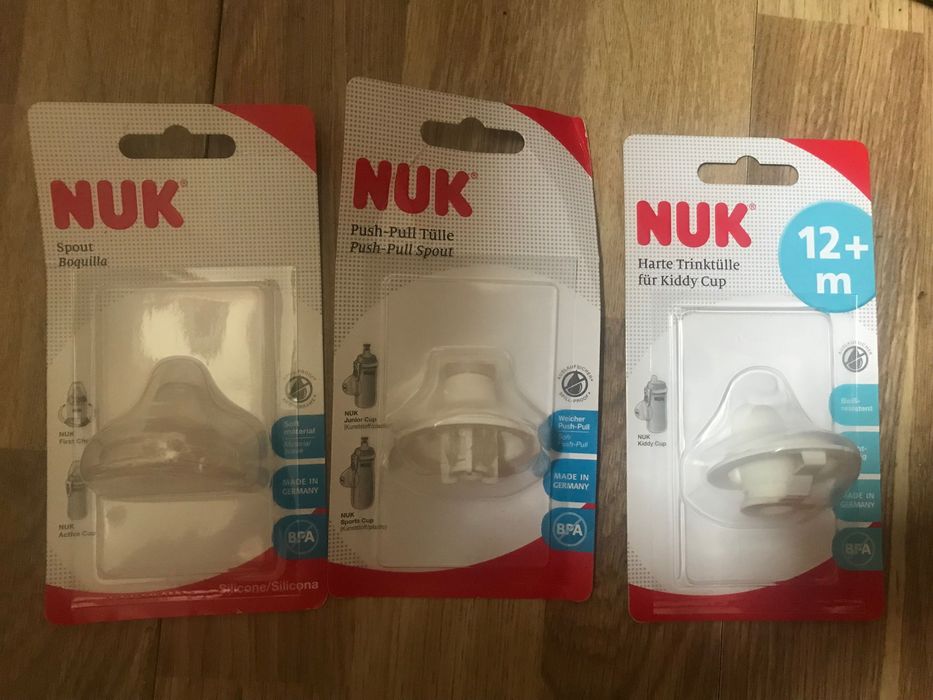 Новые сменные насадки Nuk соски на поильники бутылочки пляшечки змінні