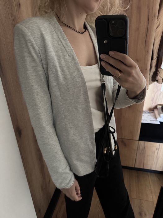 Żakiet marynarka szary 38 reserved casual