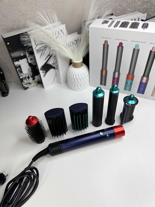 Мультистайлер Airwrap Complete Long 6 насадок Prussian Blue