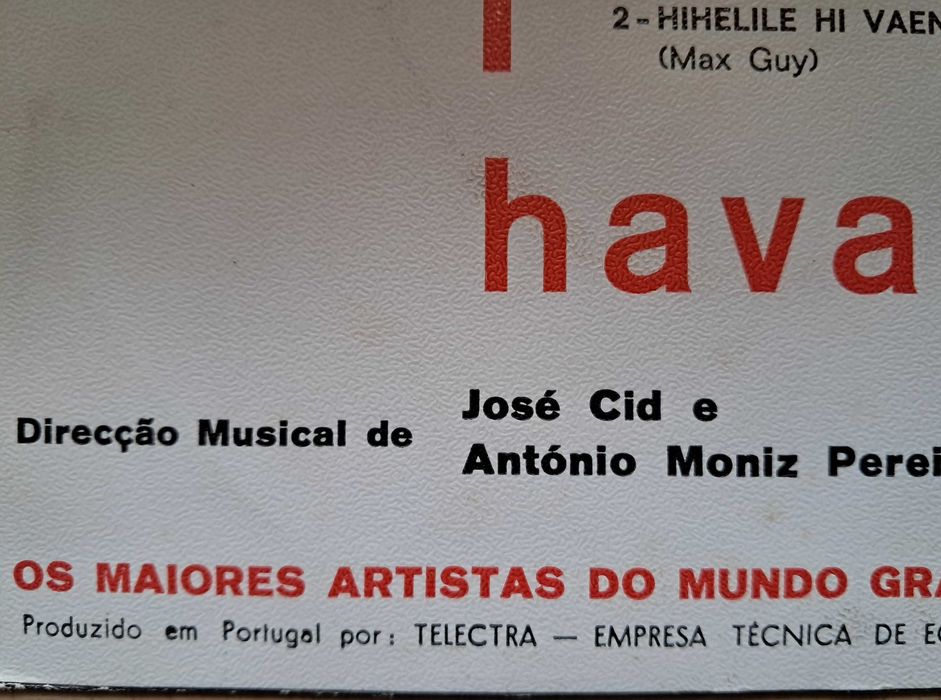 MAX GUY Havaranza EP 1970 Quarteto 1111 Jose Cid Moçambique RARO NOVO