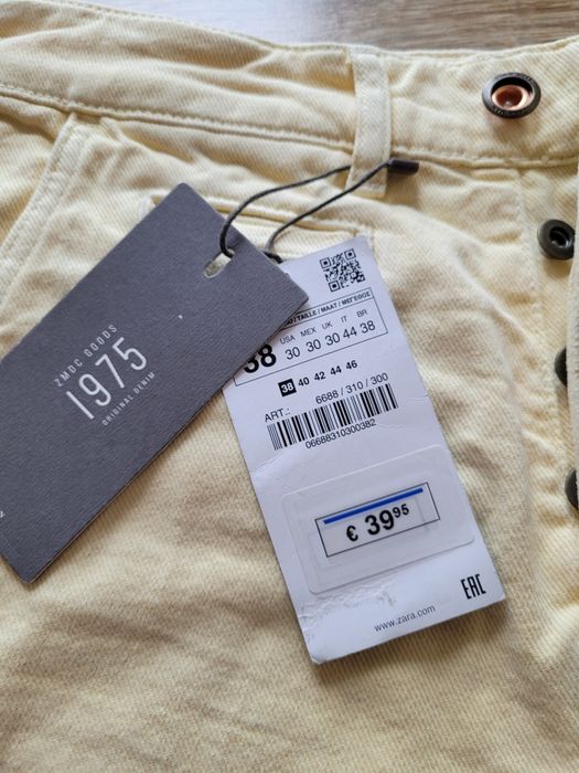 Spodnie nowe zara unisex bawełniane krój 3/4