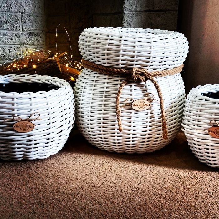 Кашпо з ротангу ручна робота