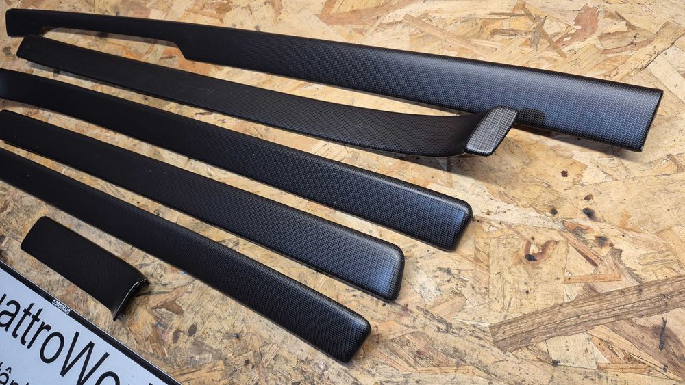 Conjunto Frisos Estilo Carbono Pretos Audi A4 B5 8D Originais Completo