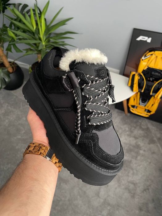 36-41 р угги кросівки з хутром UGG Astromel beige black pink