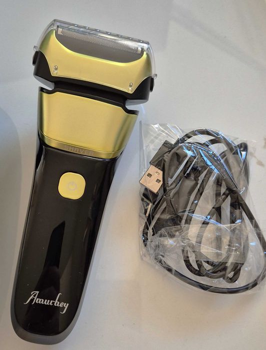 Amurhey elektryczna golarka męska z 3 ostrzami i trymer w etui