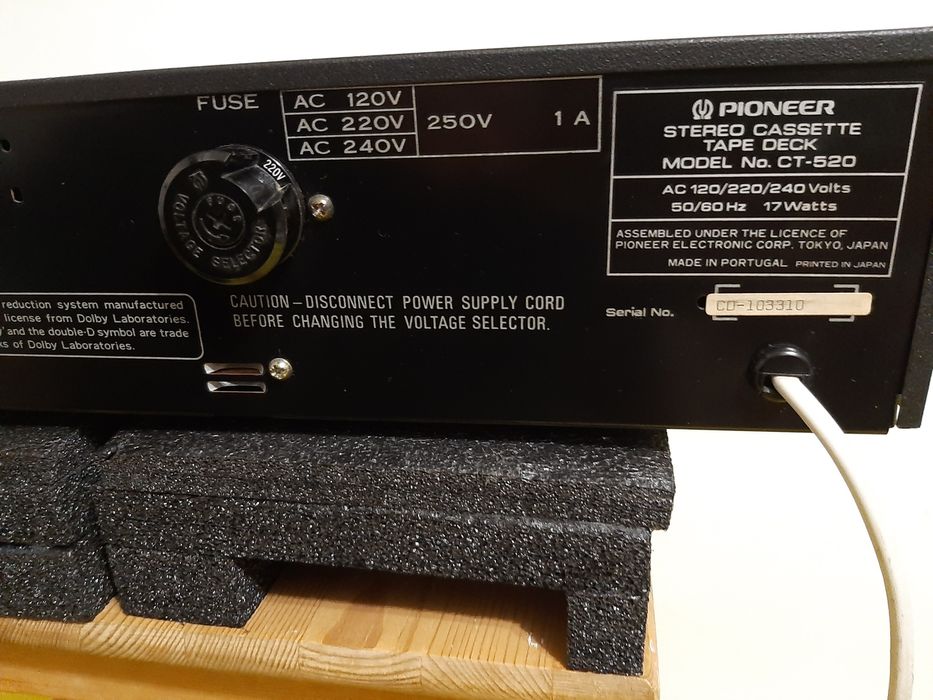 PIONEER CT 520 deck cassetes