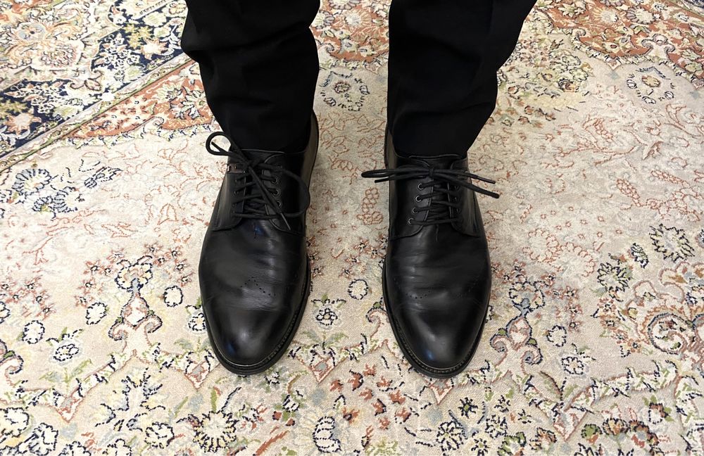 Туфли кожаные RESPECT р. 42, черевики шкіряні, оксфорды