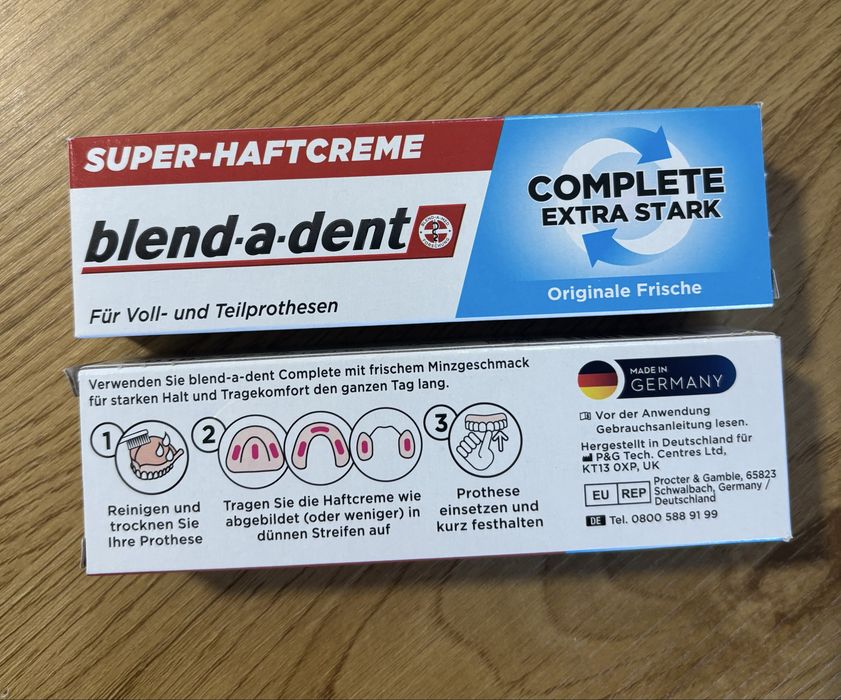 Klej do protez Blend-a-dent Complete Extra Stark 47 g Oryginalna świeżość 2 szt.