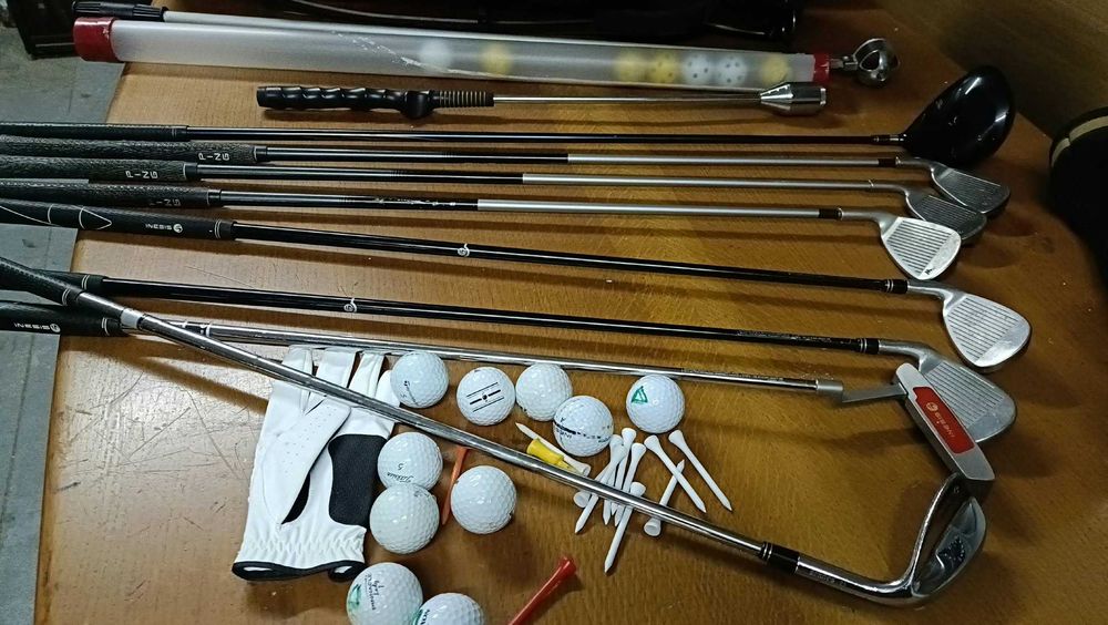 Conjunto material golfe e bom estado de uso