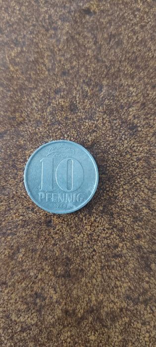 Moneta 10 Pfennig Niemiecki NRD z 1968 roku