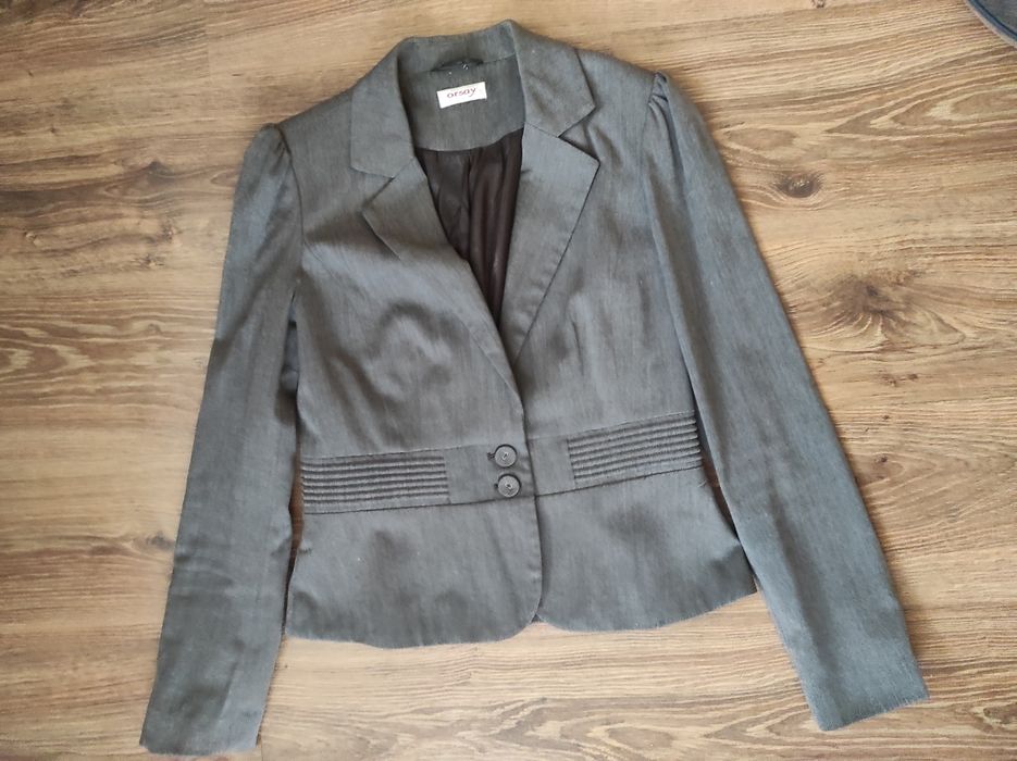 Marynarka żakiet damski spodnie damskie garsonka komplet roz 38 Orsay