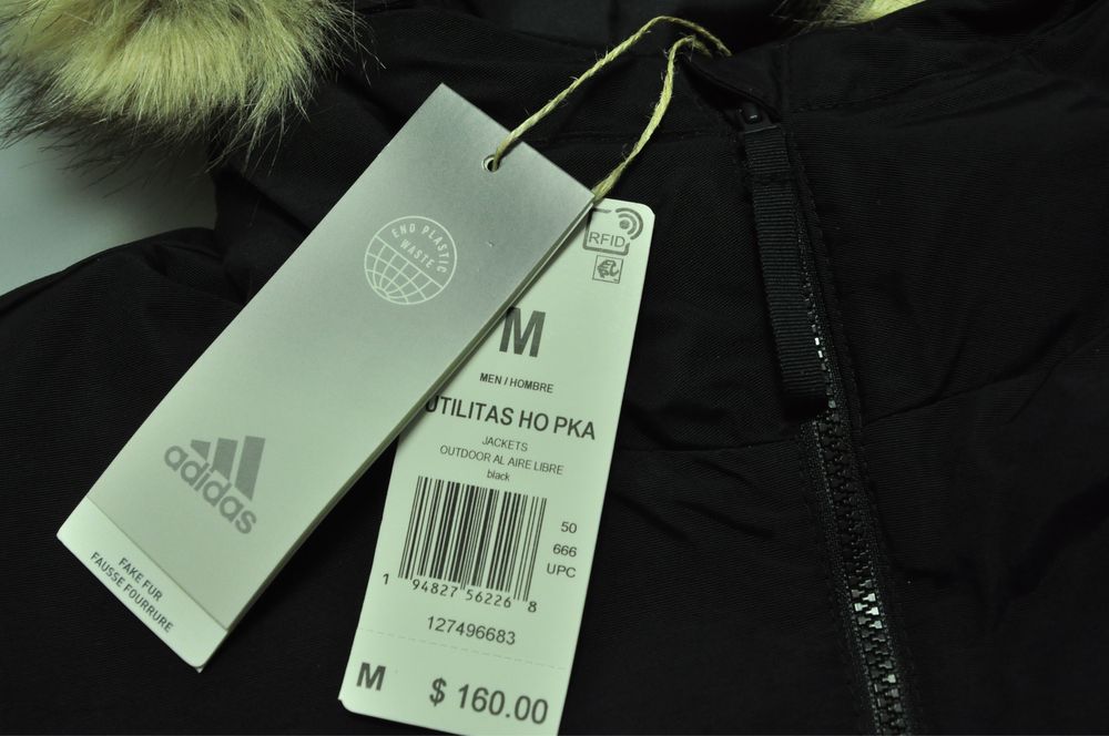 Adidas Parka оригинал новая зимняя парка куртка пуховик (NEW) чёрная
