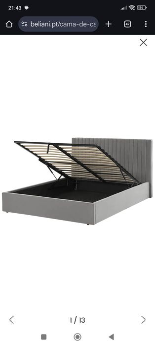 Cama soumier com cabeceira 160x200cm