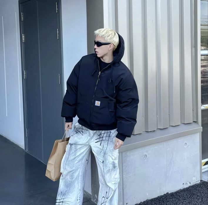 Зимний бомбер Carhartt Кархарт Зимовка Куртка Пуховик Оверсайз