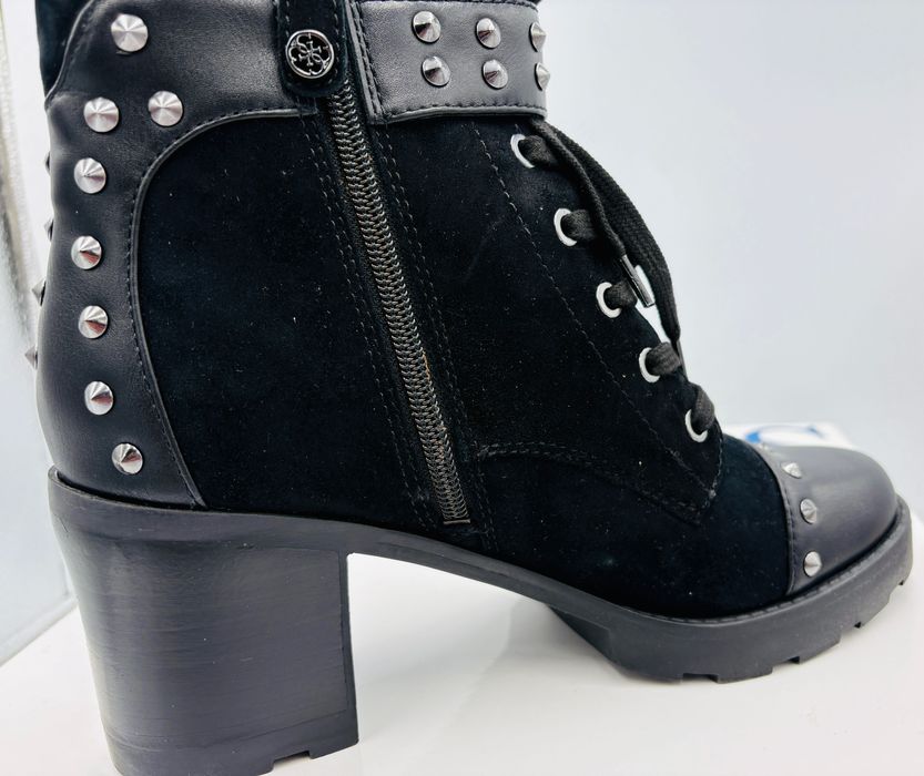 ‼️Nowe oryginalne botki sztyblety GUESS czarne 39 AZ 061 obcas 7.5 cm