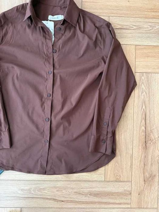 Czekoladowa koszula Emilie Atelier rozmiar S/M