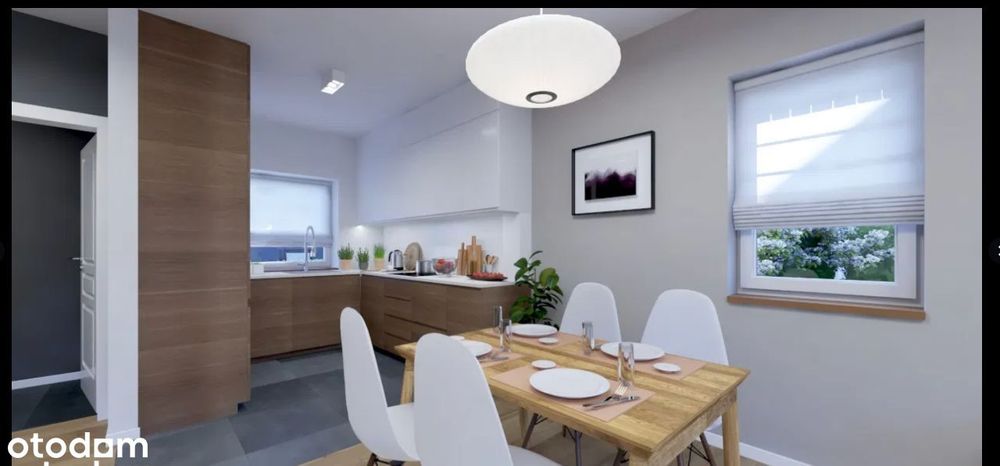Nowy Dom, wkrótce gotowy, Ogród, 4 pokoje + poddasze 44m2