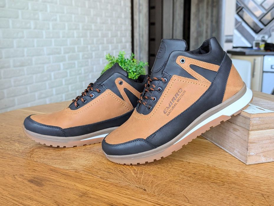 Чоловічі зимові черевики натуральна шкіра теплі і зручні БОтинки мужск