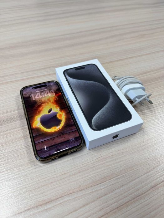 [!!] Apple iPhone 15 Pro [!!] 128GB || CZARNY || stan IDEALNY [zero ryski] !! IGŁA !! 62-500 KONIN