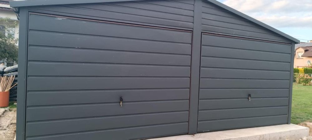 Garaz blaszak 6x6 Grafit producent garaży
