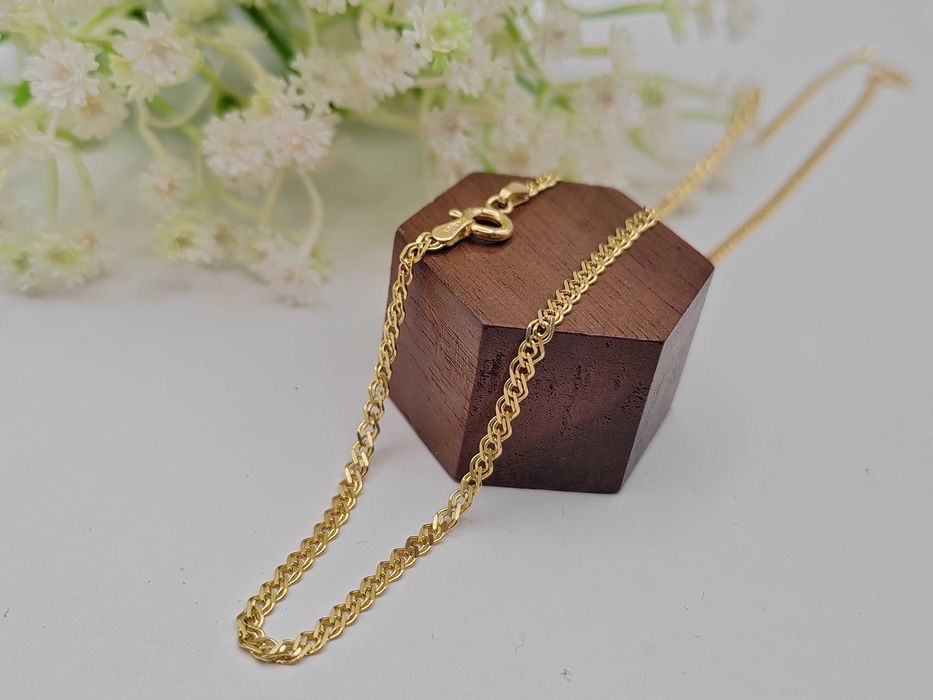 NOWY Złoty Łańcuszek Mona lisa 50cm / Złoto 585