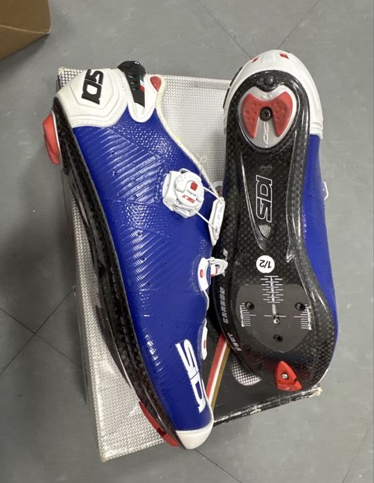 Buty szosa Sidi Wire 2 Carbon biało-nieb 44,5