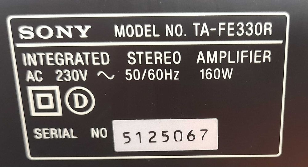 Amplificador Sony Stereo Integrado mod. TA-FE 330R