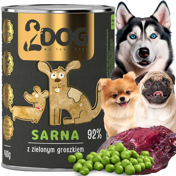 MOKRA KARMA DLA PSA SARNA 400 g 12 sztuk Darmowa dostawa Cały kraj