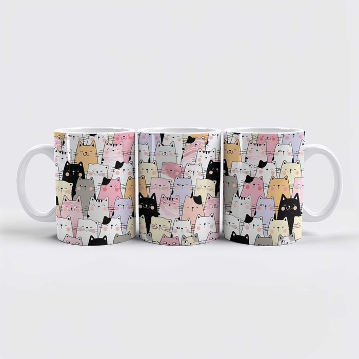 Kubek 330ml Z KOTAMI – Idealny prezent dla kociarzy!