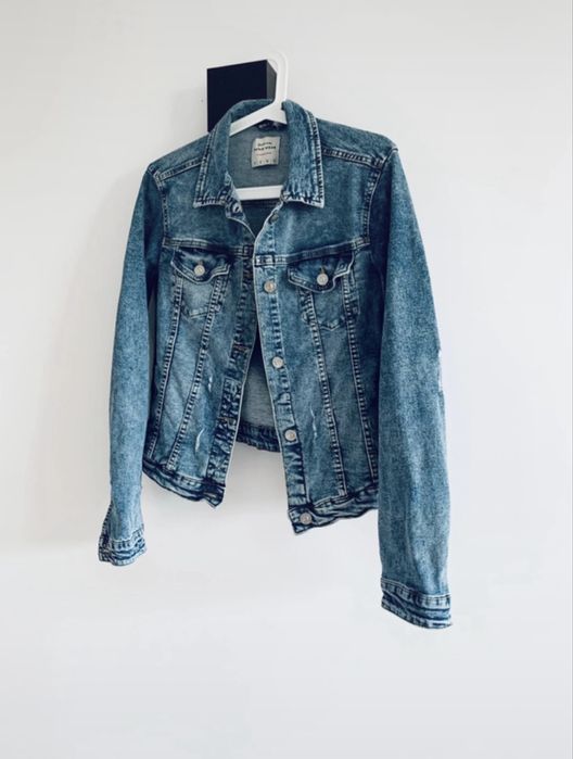 Kurtka katana jeansowa Stradivarius basic