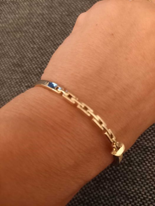 Złota sztywna bransoletka. Stan bdb.