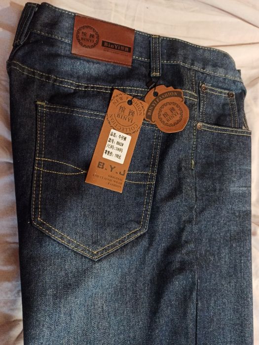 Новые мужские джинсы BinYi B.Y.J — Классический крой (Размер 38)