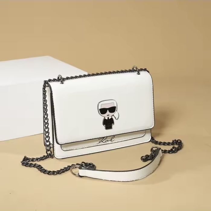 Torebka Karl Lagerfeld biała Nowa Eco skóra