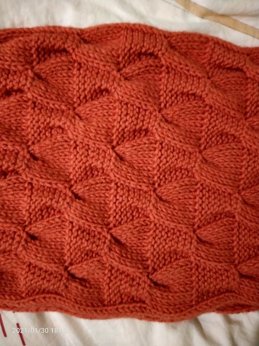 Снуд вязанный терракотовый. Вяжу на заказ.
