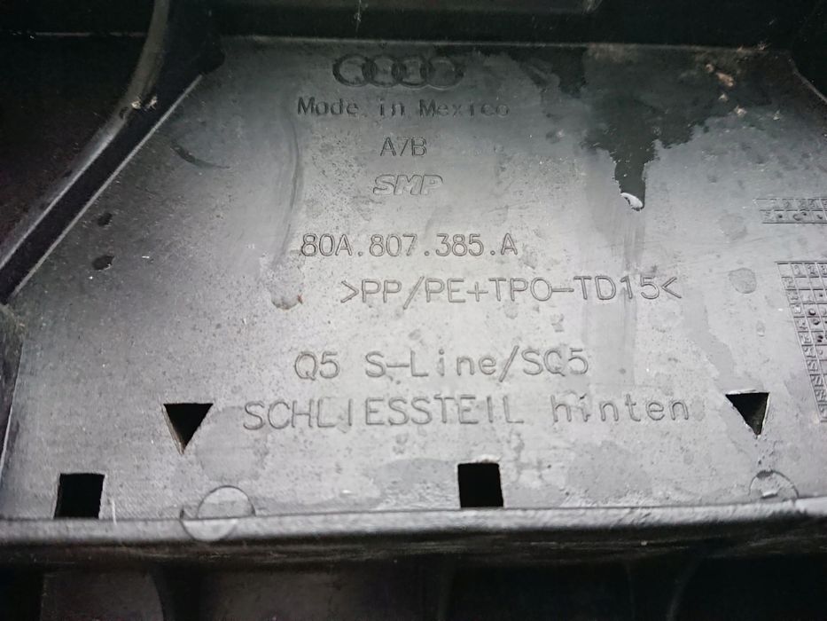 audi q5 2 ii 80a s-line 17- zderzak tylny tył