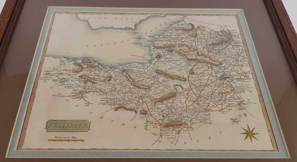 Mapa z XVIII wieku - miedzioryt - rzadkość - piękny stan