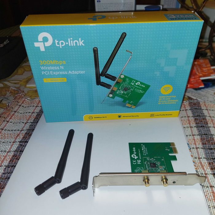 Placa de Rede Wireless TP-Link TL-WN881ND (UN) Ver: 2.0 – PCIe 300Mbps