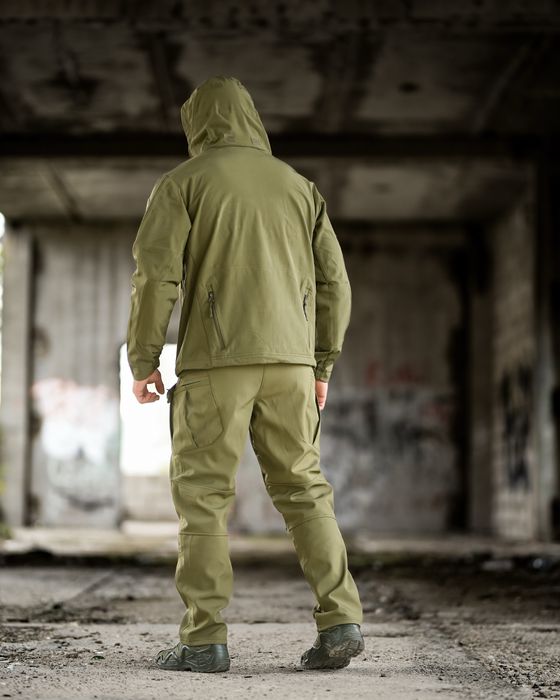 Демісезонний тактичний костюм софтшел TIGER олива Куртка штант