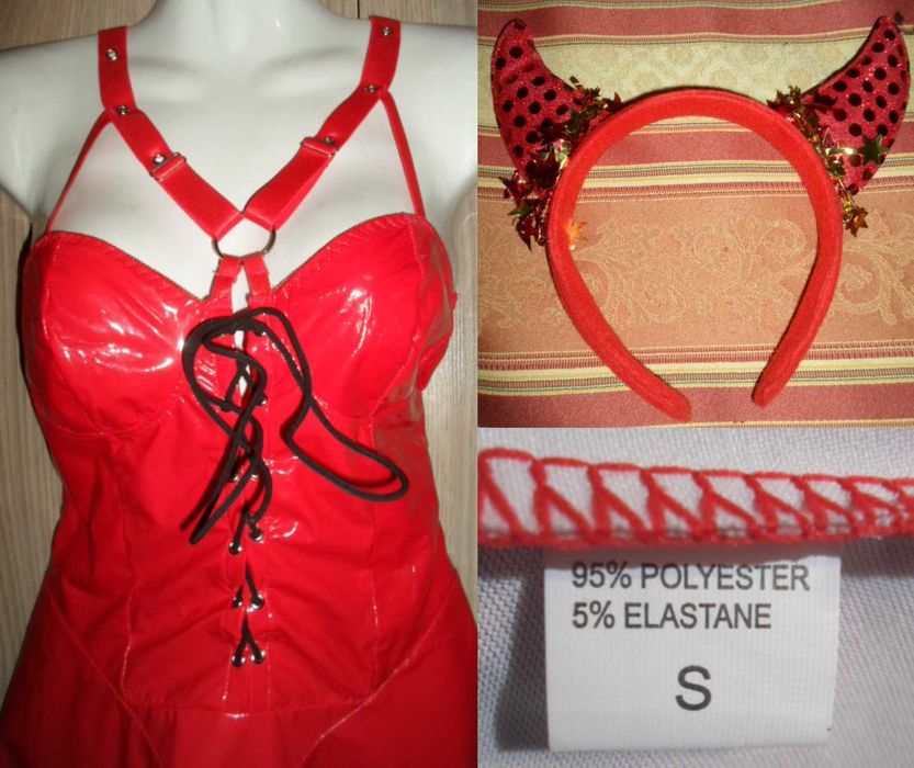 Эротический костюм Чертовка Санта медсестра горничная разм S/M/L/3XL