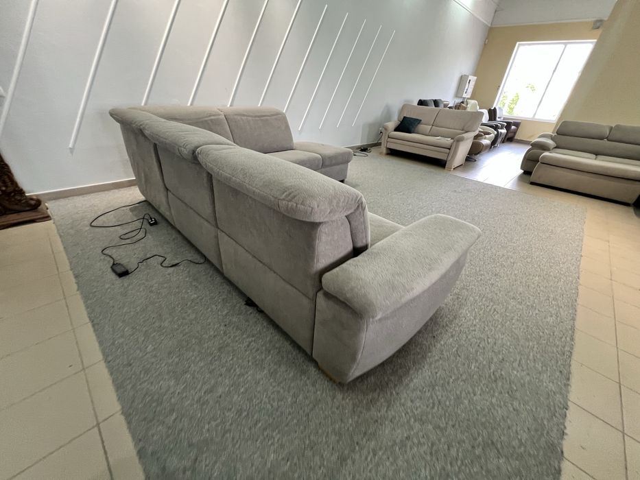 Виставковий диван стан новий розкладний диван тканина сірий реклайнер