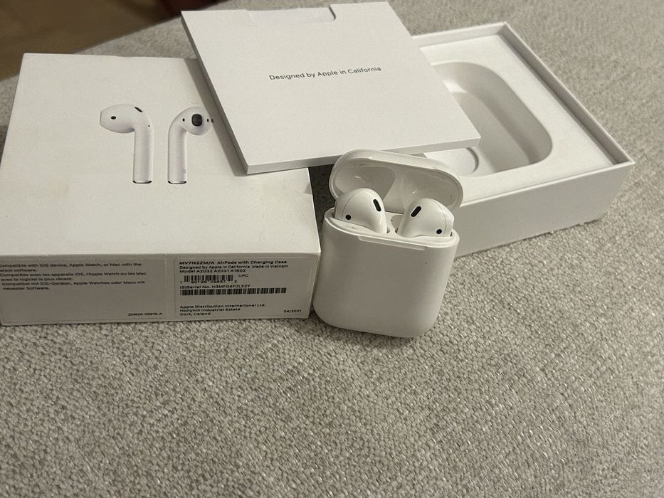 ORYGINALNE Słuchawki douszne APPLE AirPods 2 Biały A2032