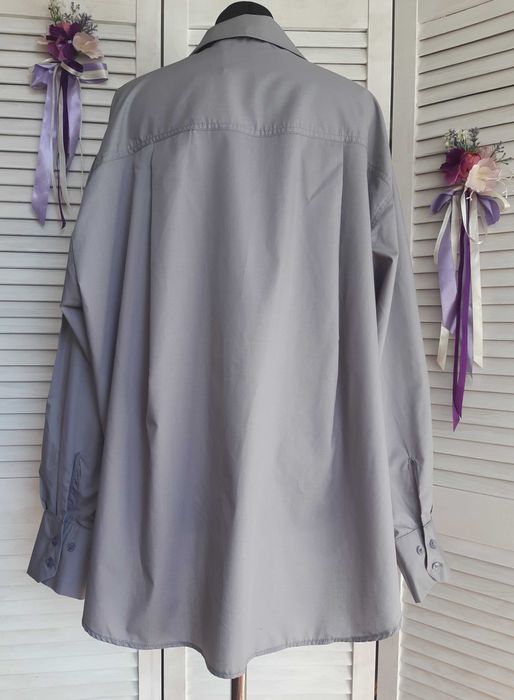 Базовая, серая оверсайз, свободного кроя рубашка asos