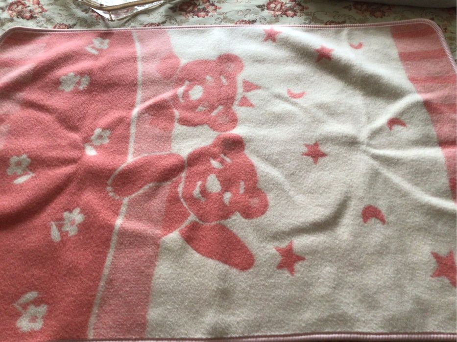 Ковдра дитяча тепла, шерсть, жакардове, ТМ VLADI. Розмір 100х140.