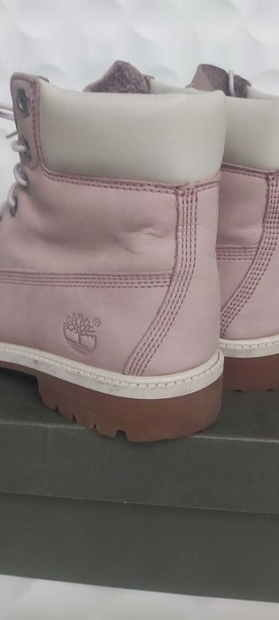 Uzywane botki trapery TIMBERLAND różowe 39.5 skórzabe