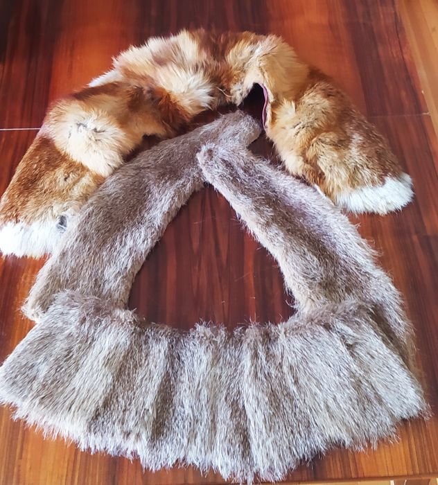 Stary szal, dopinka do płaszcza, skóry.